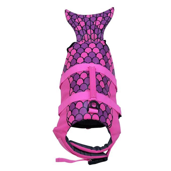 Pet Dog Life Jacket Swimming Suit Puppy Safety Vest Rose Red_XL