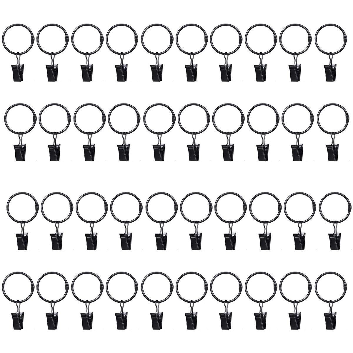 40Pcs Curtain Rod Clip Suspension Type Curtain Ring