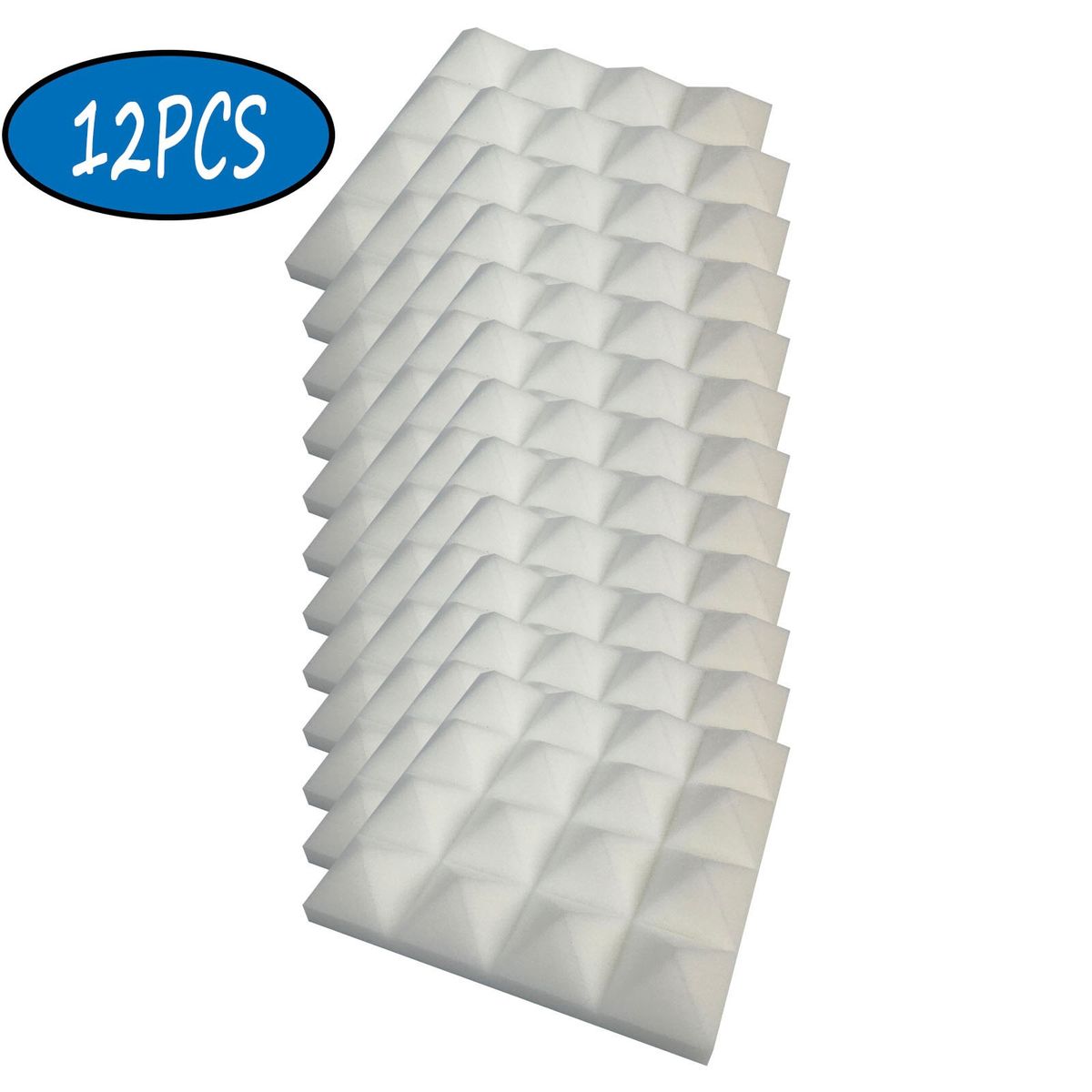 New 12pcs 25X25X5CM Soundproofing Acoustic Foam Tiles Noise