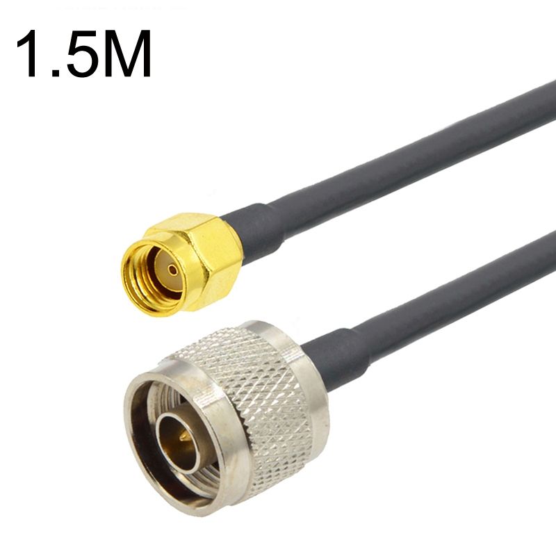 RP-SMA Male To N Male RG58 Coaxial Cable, Cable Length:1.5m