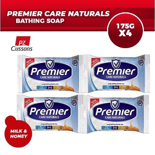 Care Naturals Bathing Soap - Milk & Honey - 175g X 4