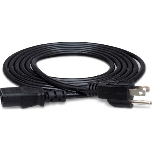 Hosa PWC-148 IEC C13 to NEMA 5-15P Power Cord - 8Ft