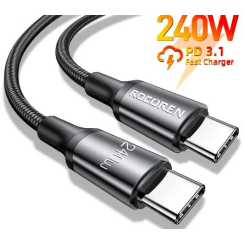 240W Type C To C Pd 3.1 Fast Charging Cable For Macbook Pro Laptop Samsung Iphone 15