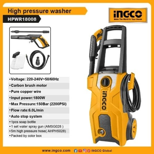 Hpwr18008 High Pressure Washer 1800w 150bar