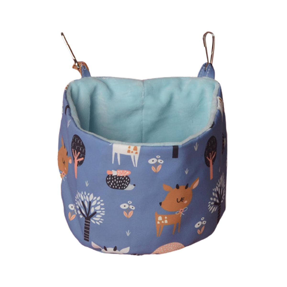 Hamster Hammock Cartoon Bear Pattern Small Animal Squirrel Sleeping Nest Blue