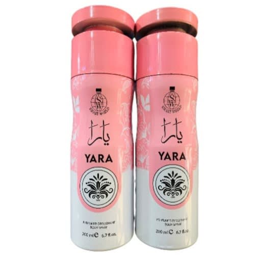 Yara Perfumed Deodorant Body Spray - 200ml X 2