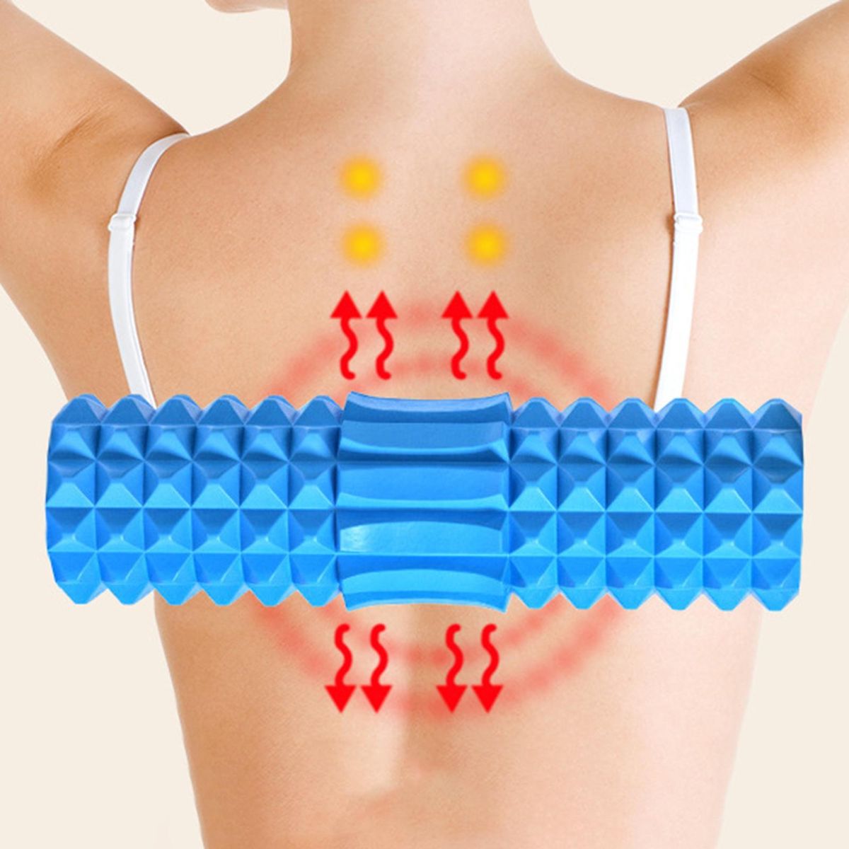 Yoga Roller EVA Fitness Yoga Column Roller Blue