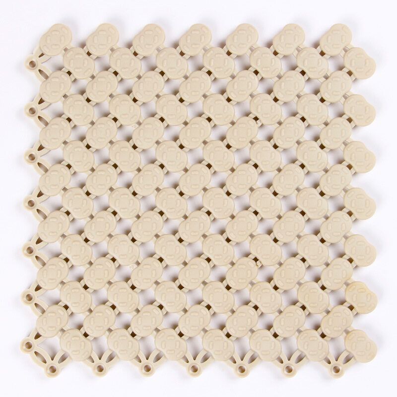 DIY Splice Bath Mat Anti Slip Massage Shower Carpet Grid PVC Plastic Mats For Stitching Puzzle Pad Bathroom Accessories White