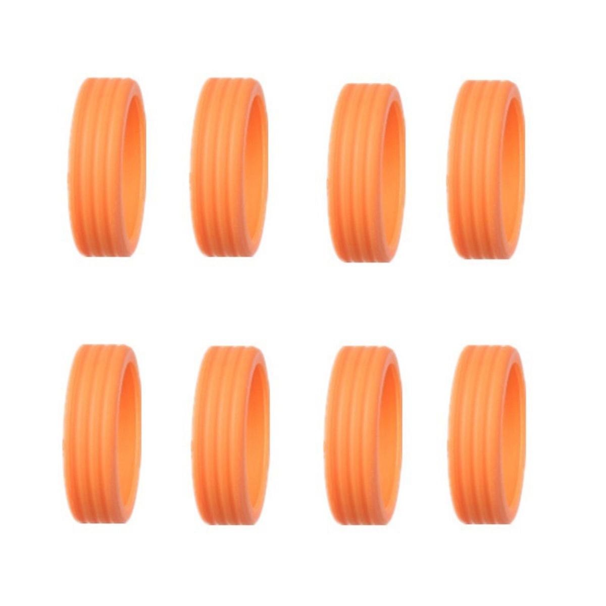 Protective Luggage Sleeves Silent Silicone Wheel Covers Protect Orange