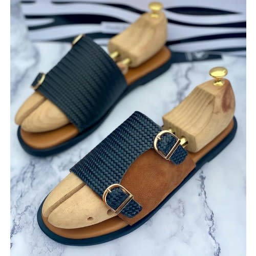 Basket Suede Male Leather Slippers