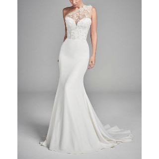 Sheer Lace Mermaid Wedding Dress