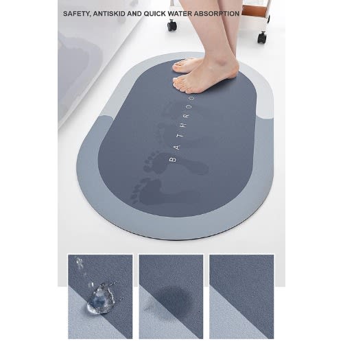 Home And Bathroom Mat Non Slip Absorbent Floor Mat - 60 X 40Cm