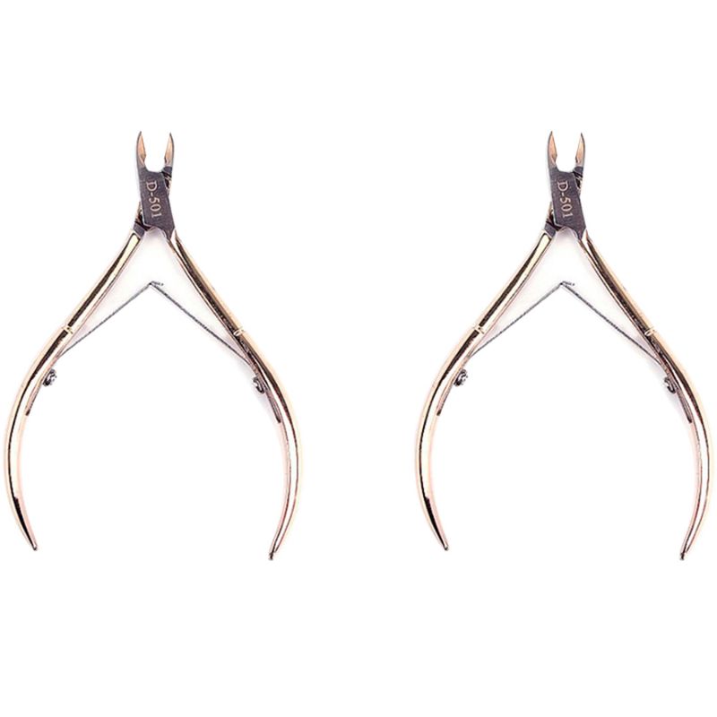 Self Nail Care Tools For Cuticle Removal Nail Nippers, 2 Pieces, Mixed Colors