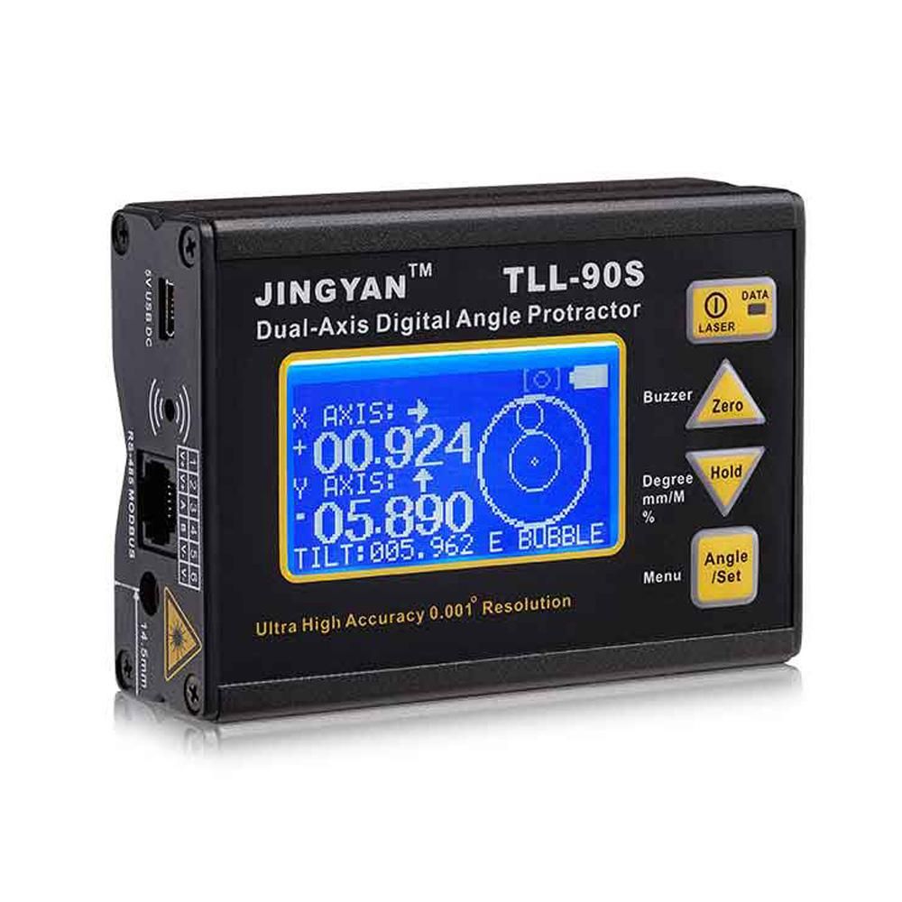 TLL-90S Super High Precision Angle Meter 0.005 Professional Dual-axis Digital Laser Level Inclinometer Angle Protractor with LCD Display 100-240V 50-60Hz