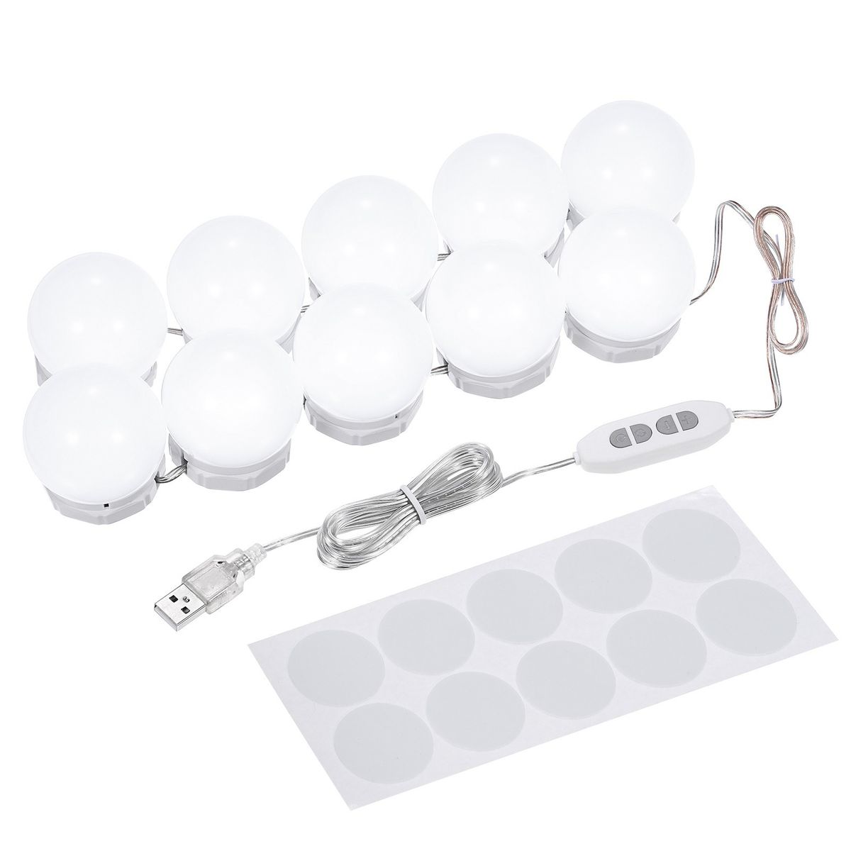LEDs Vanity Mirror Lights Kit With 10 Light Bulbs 3 Color