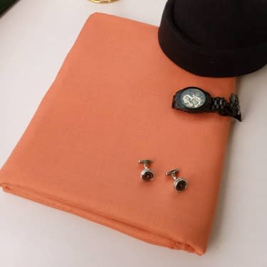 Coral Cashmere Fabrics - 4 Yards - Orange