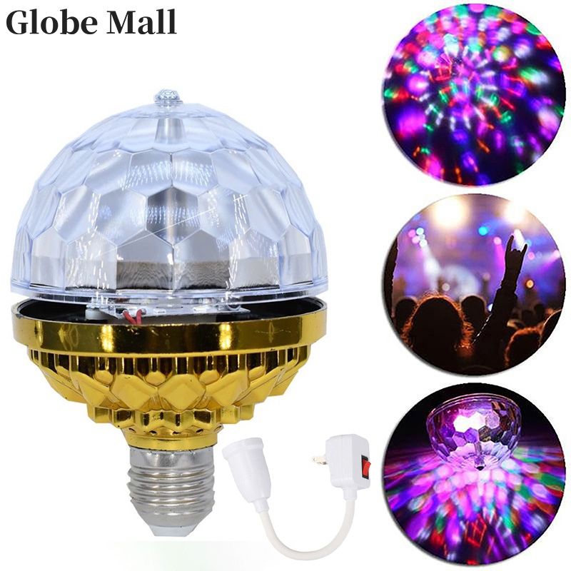 Rotating LED Magic Ball E27 Screw Bulb Disco Bedroom Bulb