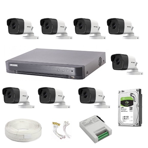 5mp Outdoor Cctv Dvr Surveillance Camera System - 8pcs
