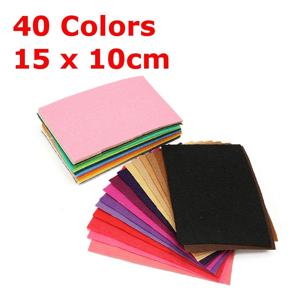 40 Colors 10x15cm Felt Sheets DIY Craft Supplies Polyester Wool Blend Fabric