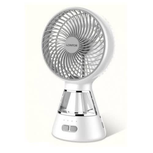 6" Portable Rechargeable Table Fan - White