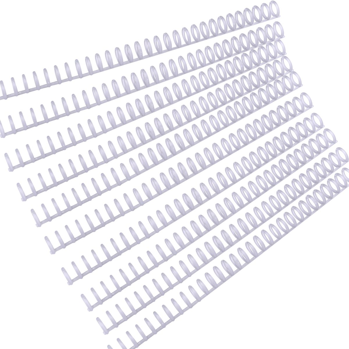 KW-trio 10pcs Plastic 30-Hole Loose Leaf Binders Ring