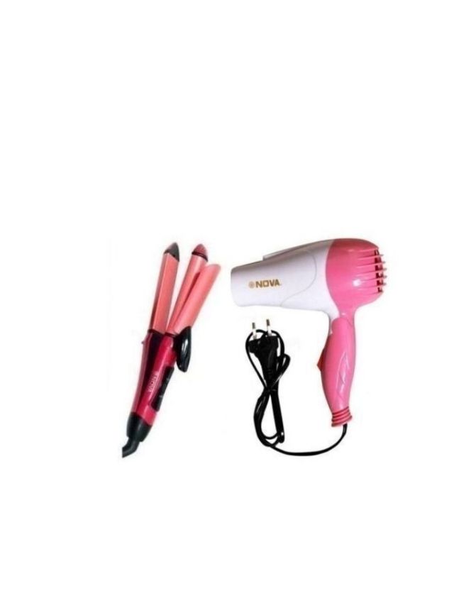 Professional Hair Dryer Set/2-in-1 Hair Curlier Straightner