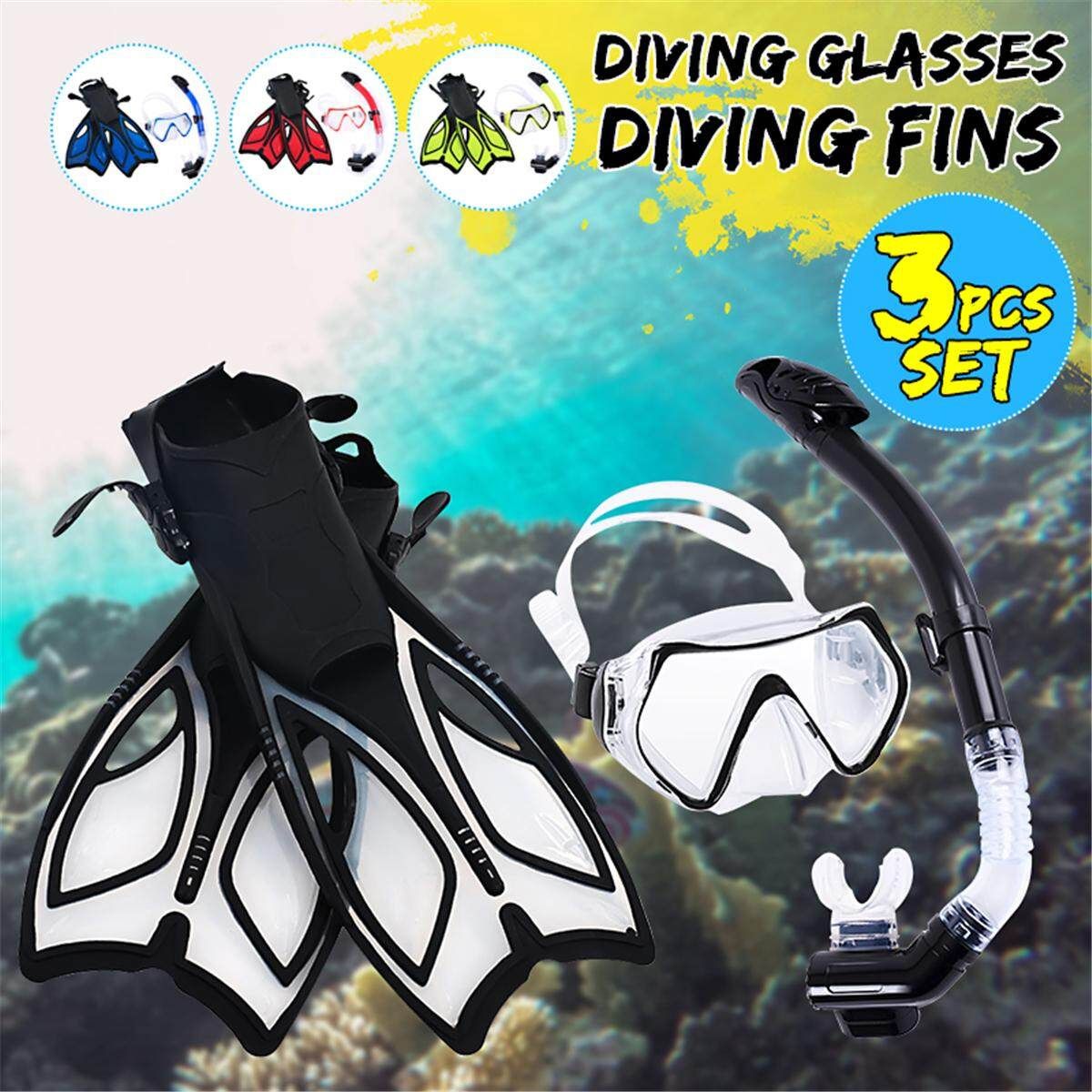 #S Snorkel Diving Underwater Scuba ,Swim Fins,free Breathing Dry Top Snorkel ,professional Snorkeling Set Adult Youth Black S