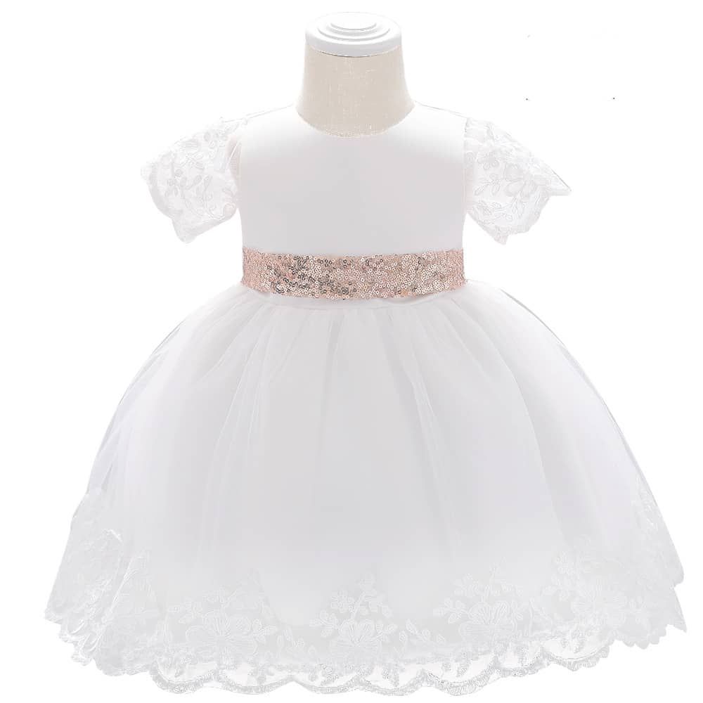 FIONA BABY GIRL CHRISTENING/NAMING CEREMONY GOWN 2- WHITE/GOLD
