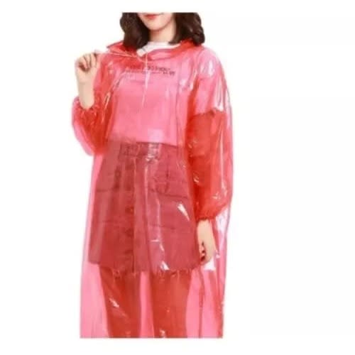Unisex Transparent Rain Coat - 3pcs