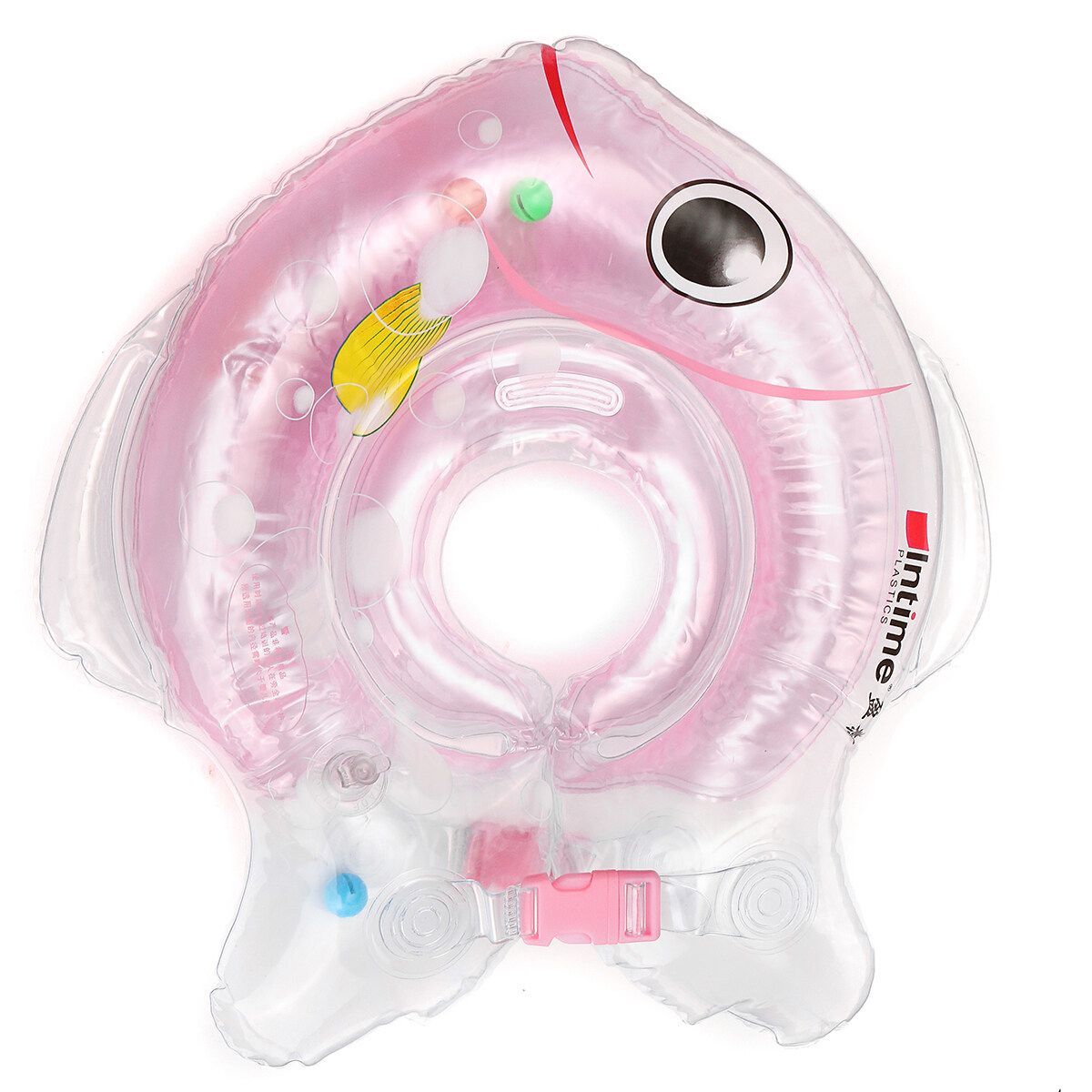Baby Kids Child Bath Infant Swimming Neck Float Inflatable Ring Pink