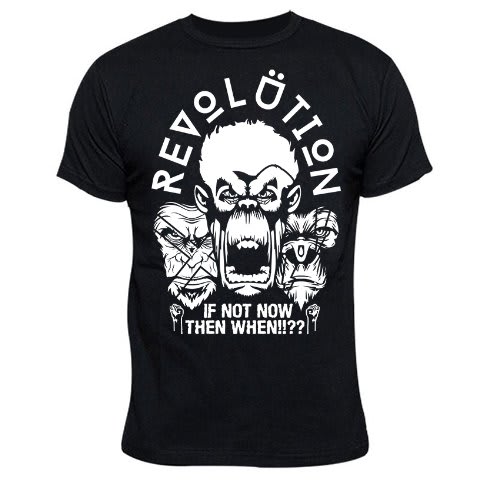 Revolution Print T-Shirt - Black