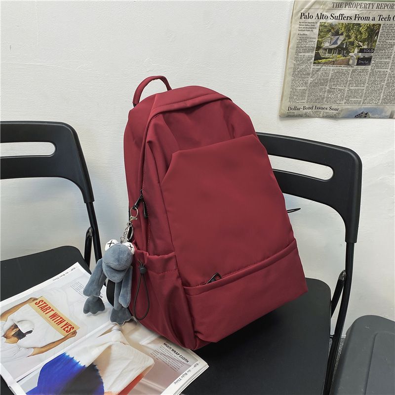 Shoulder Bag Female College Student Simple Solid Color