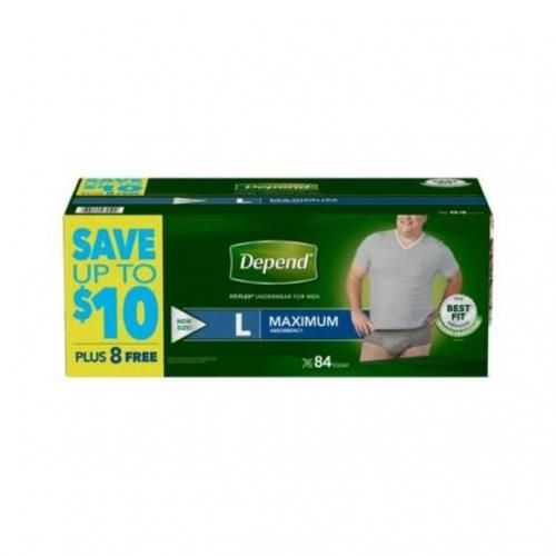 FIT- Flex  Underwear For MEN With Maximum Absorbency,84Ct. Large