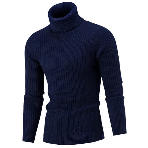 Men's Turtle Neck- Navy Blue