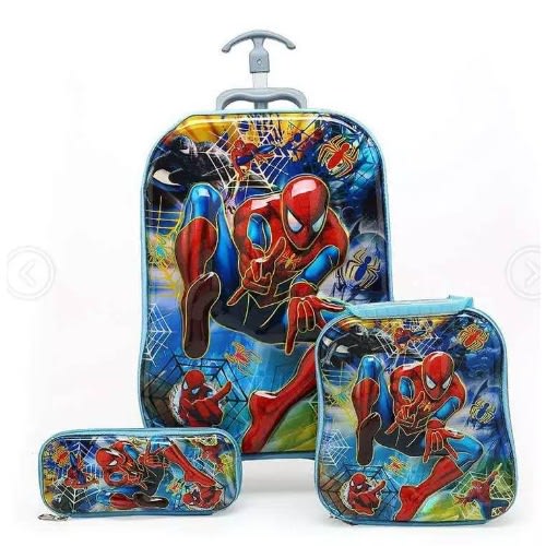 3 In 1 Spider-man Trolley Bag