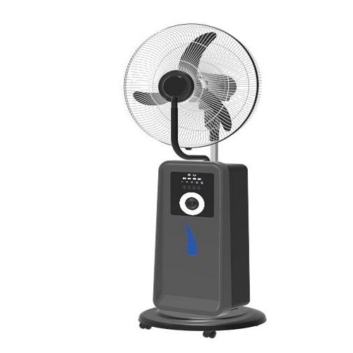 18" Rechargeable Mist Fan With Solar Charging Port