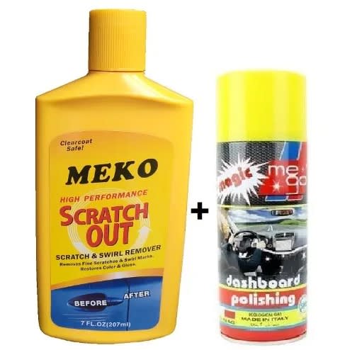 Meko Scratch Out & Mego Dashboard Polish - 207ml & 400ml