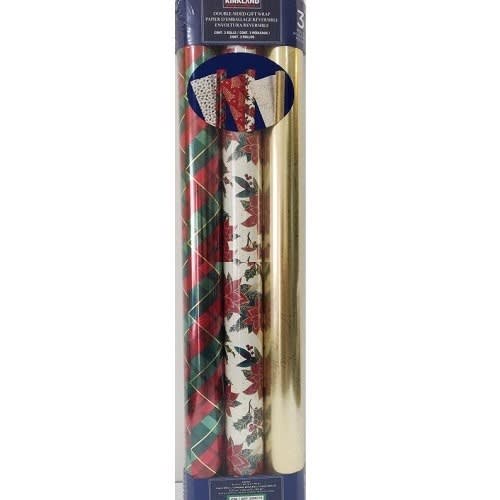 Double-sides Gift Wrap - 3 Rolls - 60 Sq. Ft