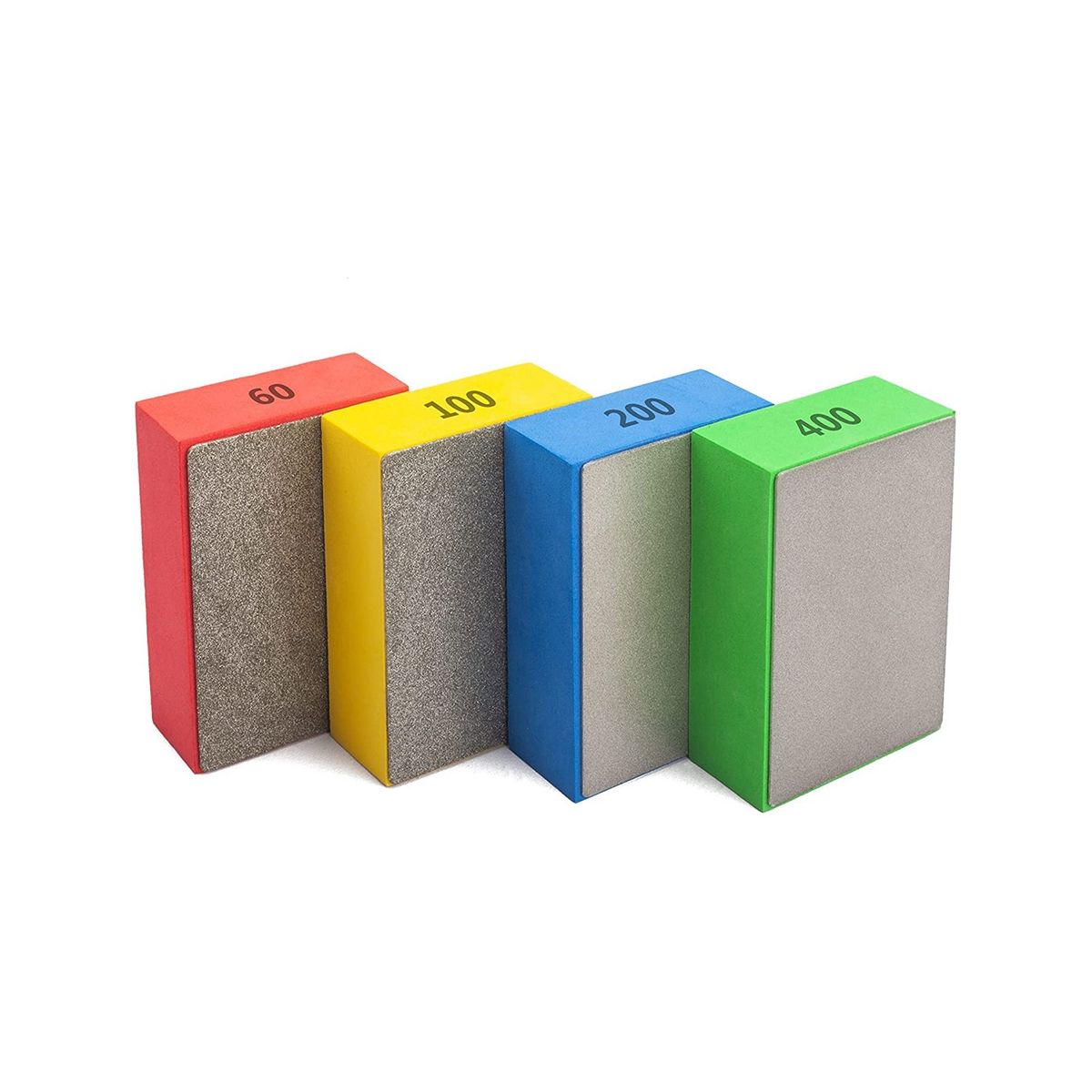 4Pcs Diamond Hand Polishing Pads for Sanding Glass Tile Concrete  Granite 60  100 200 400