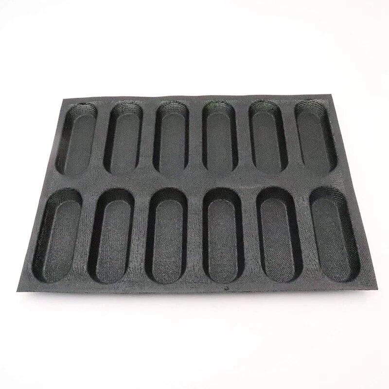 Silicone Baguette Pan-Non-Stick Perforated French Bread Pan Forms,Hot Dog Molds , Baking Liners Mat Bread Mould