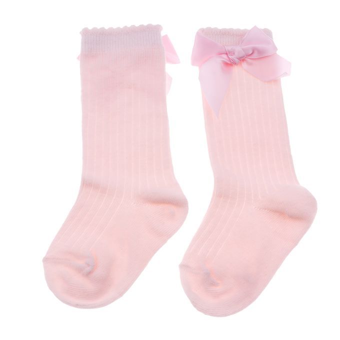 Baby Girls Knee High Socks Bowknot Toddler Babies School Pink 2-4T