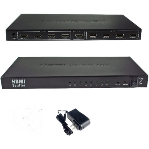 8 Port Hdmi Splitter To Multiple Monitors/projector
