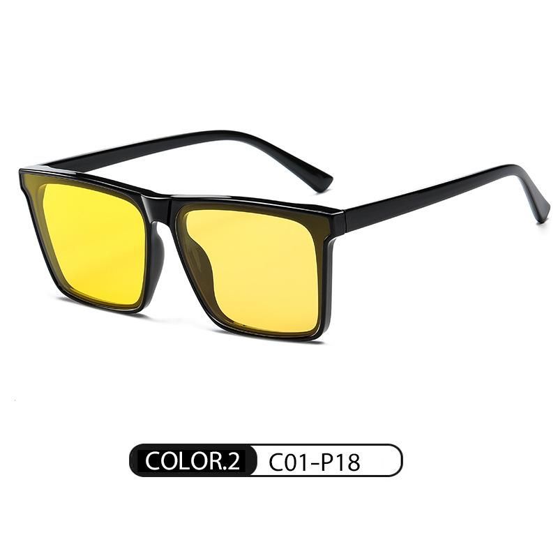 Square Frame Polarized Sunglasses Men'S Sunglasses P18