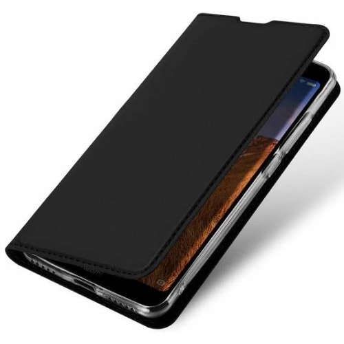 Leather Flip Case For Samsung A7 2018 - Black