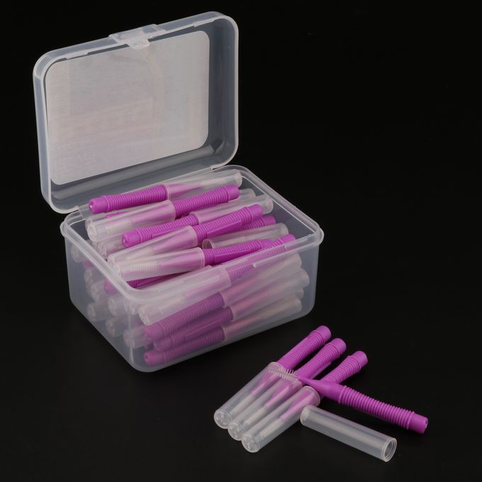 Lots 40 Dental Interdental Brush Tooth Pick Flosser Purple 1.5mm