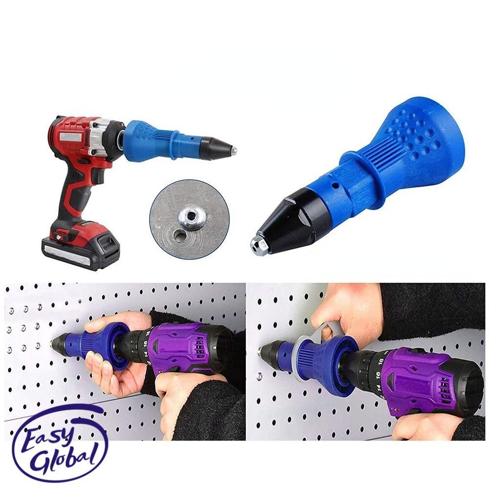 Professional Cordless Drill Rivet Gun Electric Rivet Nut Gun Riveting Tool Cordless Rivet Drill Adapter Insert Nut Tool Kit