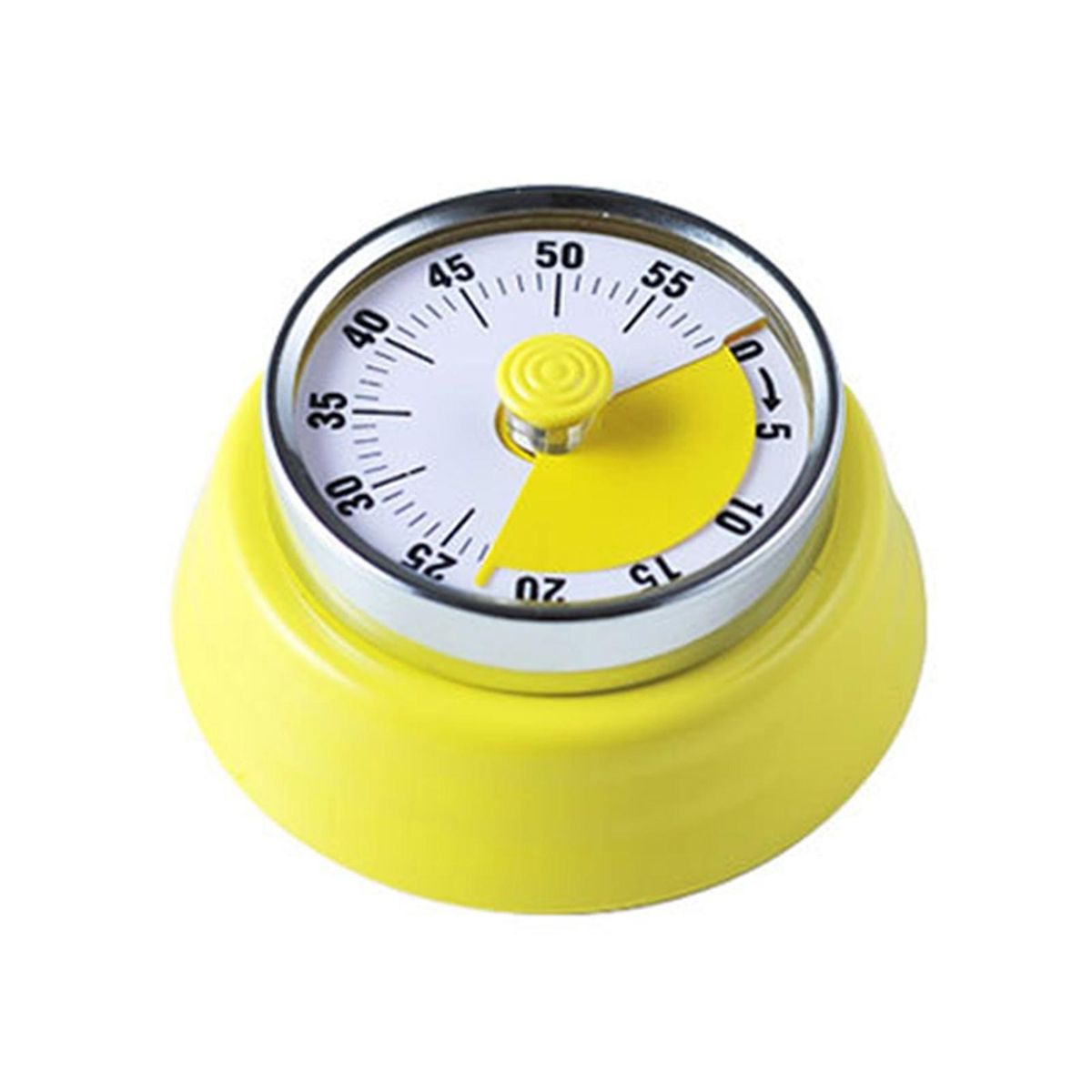 Countdown Timer 60-minute Magnetic Mechanical Timer Visual for Cooking Yellow