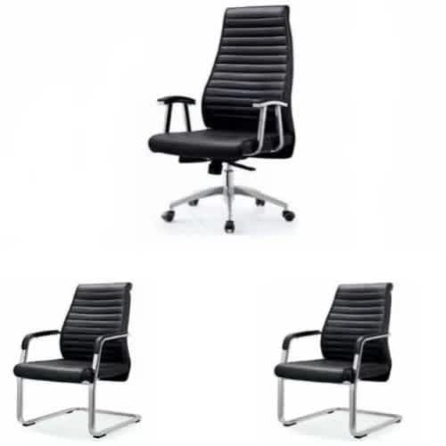 1 Executive Office Chair & 2 Visitor's Chair