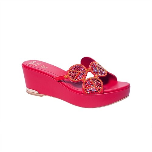 Sefenia Pellicci Wedge Slippers - Red