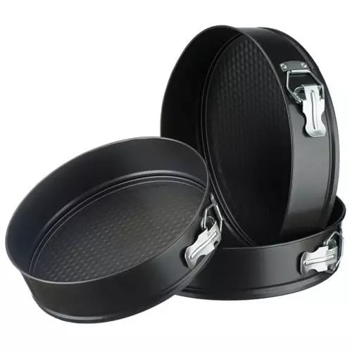 Non-stick Springform Baking Pan Set - 3pcs - Black